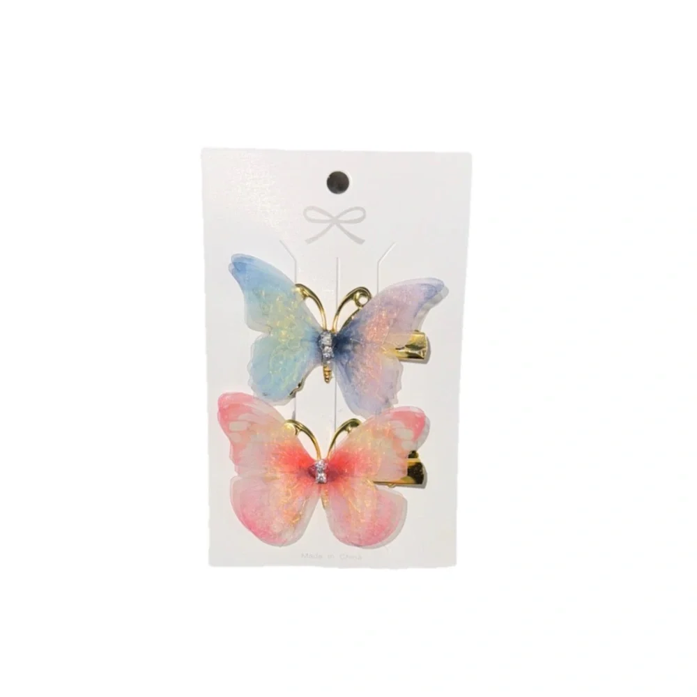 Set of 2 Butterfly Hair Clips Universal Hair Accessories 1.57 inches